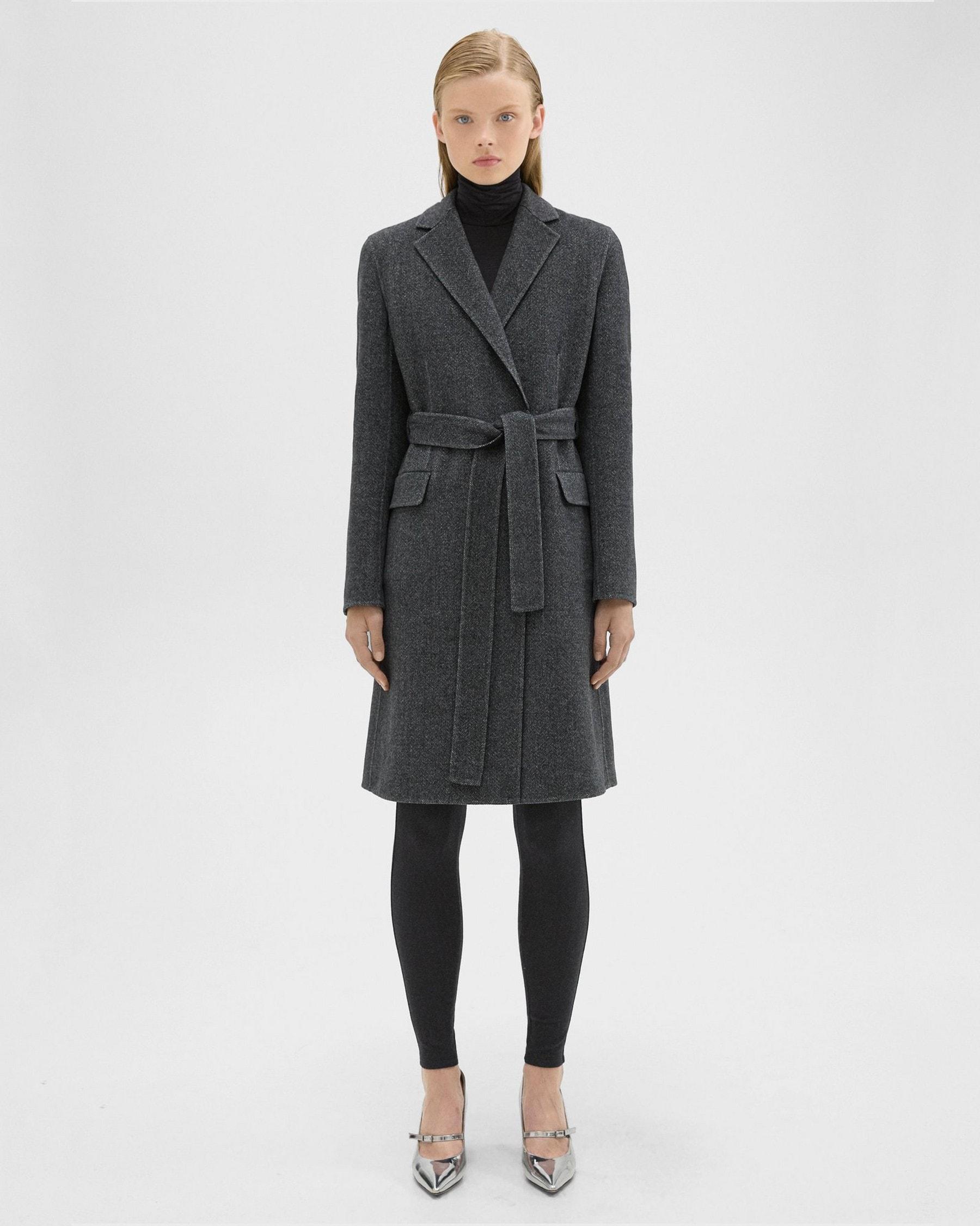 Belted Coat in Double-Face Wool-Cashmere Product Image