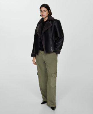 Mango Womens Faux Shearling-Lined Jacket Product Image