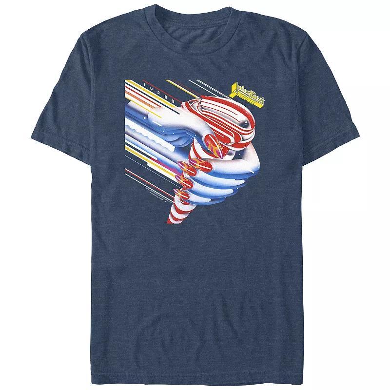 Mens Judas Priest Turbo Graphic Tee Blue Product Image