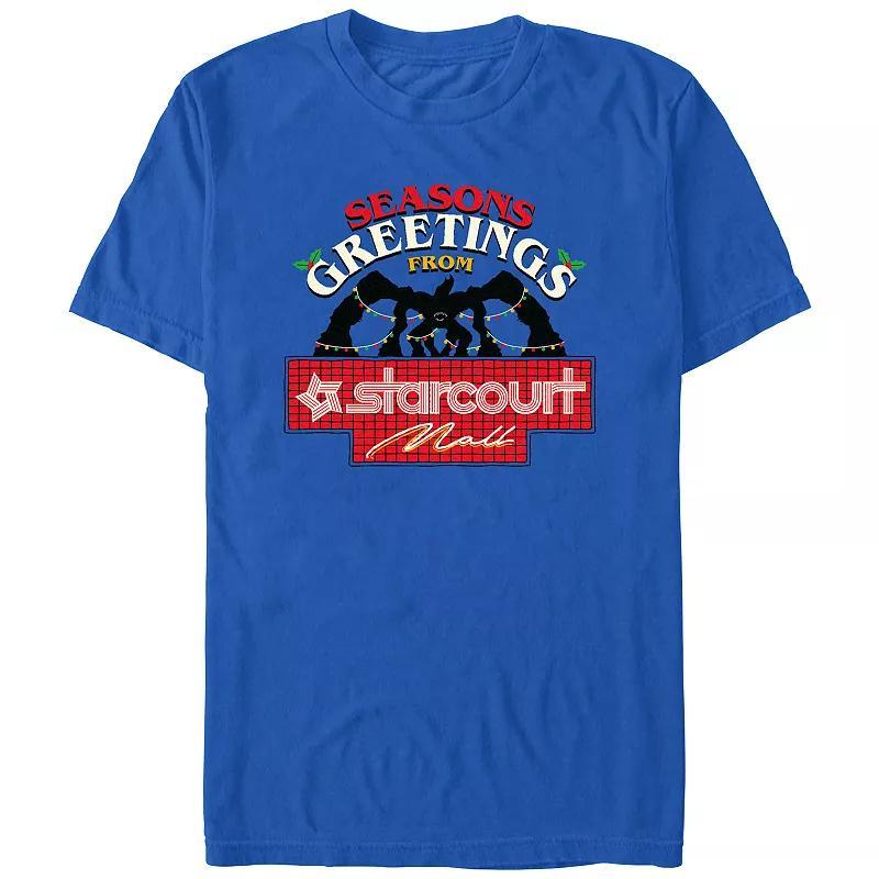 Mens Stranger Things Seasons Greetings From Starcourt Mall Graphic Tee Product Image