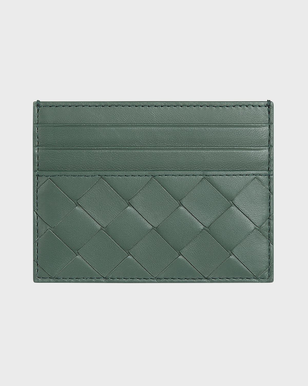 Womens Intrecciato Leather Cardholder Product Image