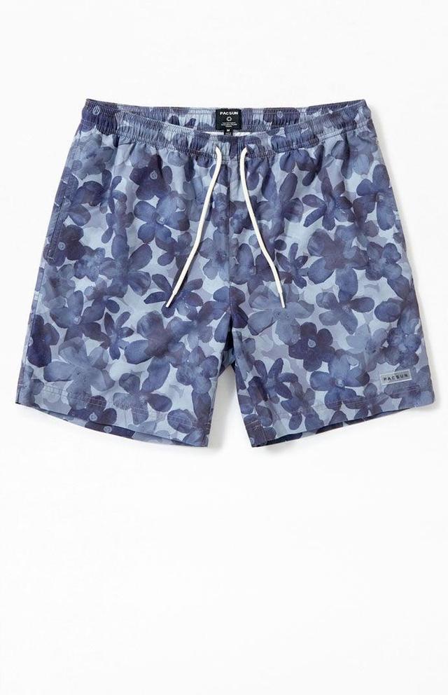 Men's Recycled Tonal Floral 6.5" Swim Trunks Product Image