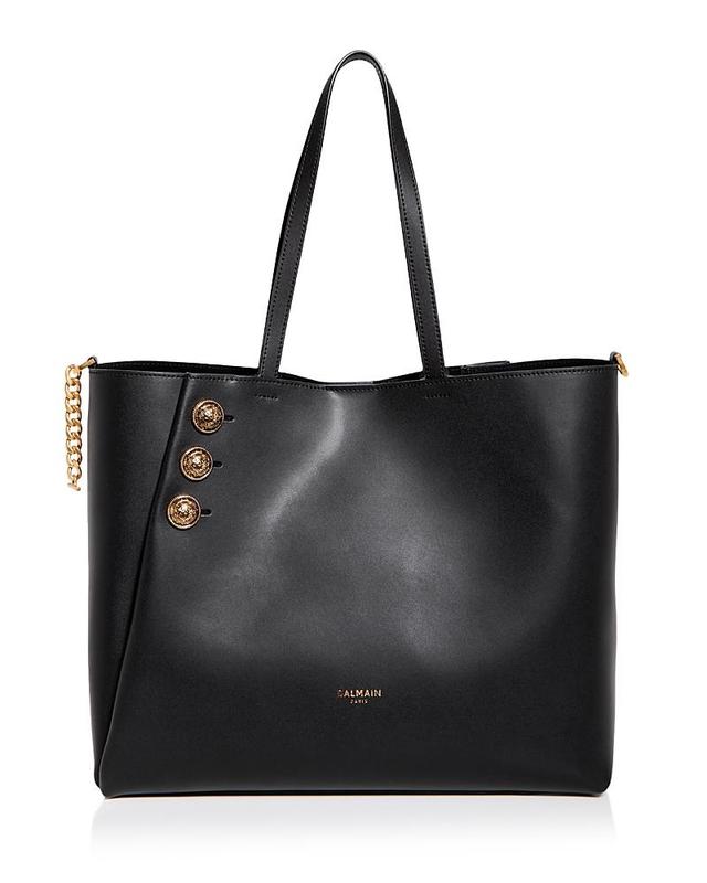 Womens Embleme Leather Shopper Tote Bag Product Image