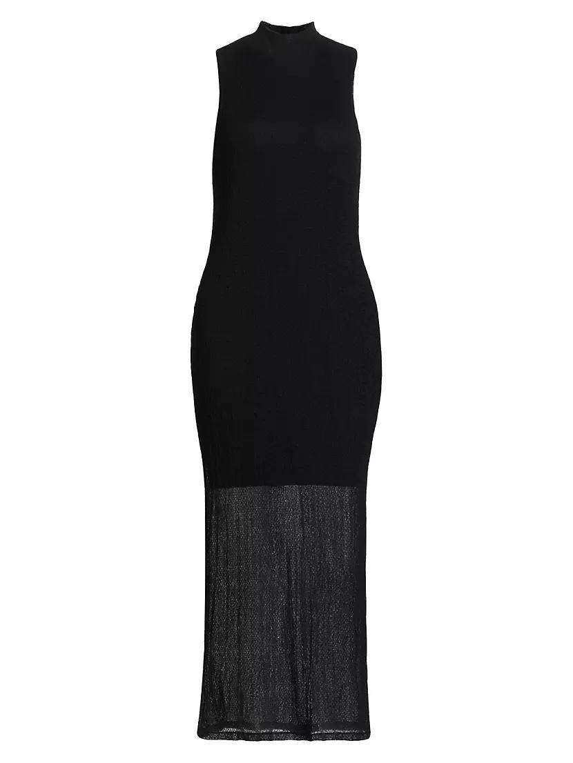 Mesh Mockneck Sleeveless Maxi-Dress product image