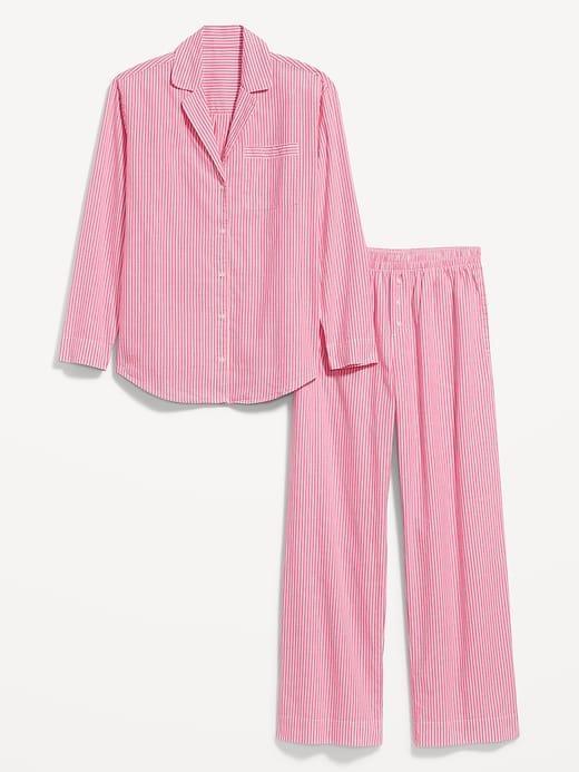 Poplin Pajama Pant Set Product Image