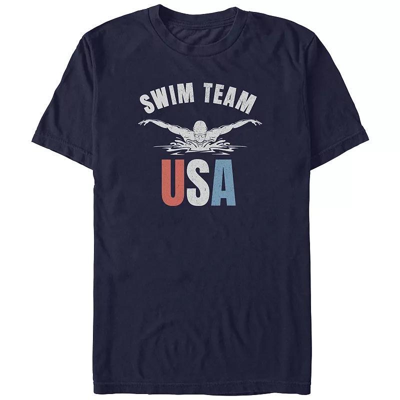 Mens Swim Team USA Graphic Tee Blue Product Image