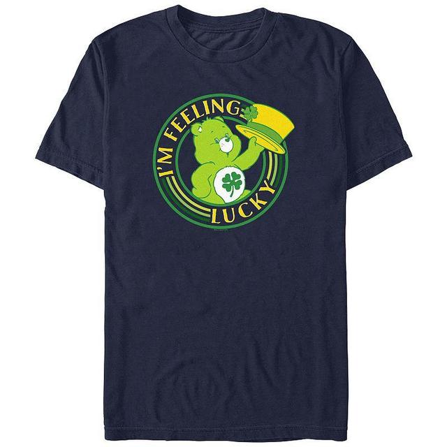 Mens Care Bears Im Feeling Lucky Graphic Tee Blue Product Image