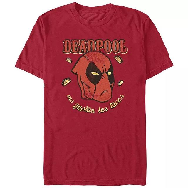 Mens Marvel Deadpool Me Gustan Los Tacos Graphic Tee Red Product Image