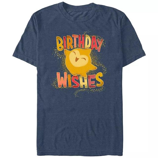 Mens Wish Birthday Wishes Star Graphic Tee Navy Grey Product Image