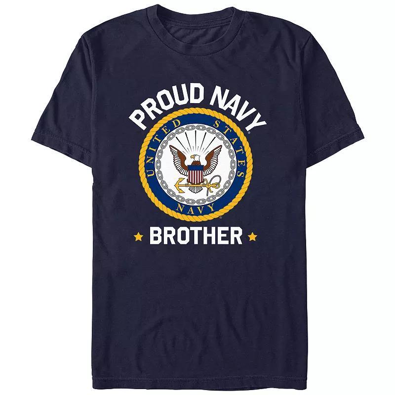 Mens Proud Brother Graphic Tee Blue Product Image