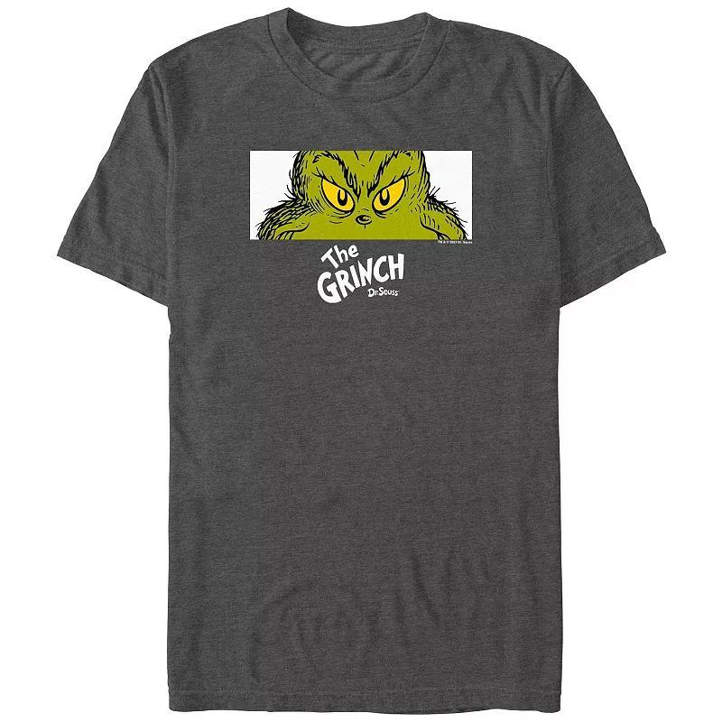 Big & Tall Dr. Seuss Grinch Naughty Eyes Graphic Tee, Mens Athletic Grey Product Image