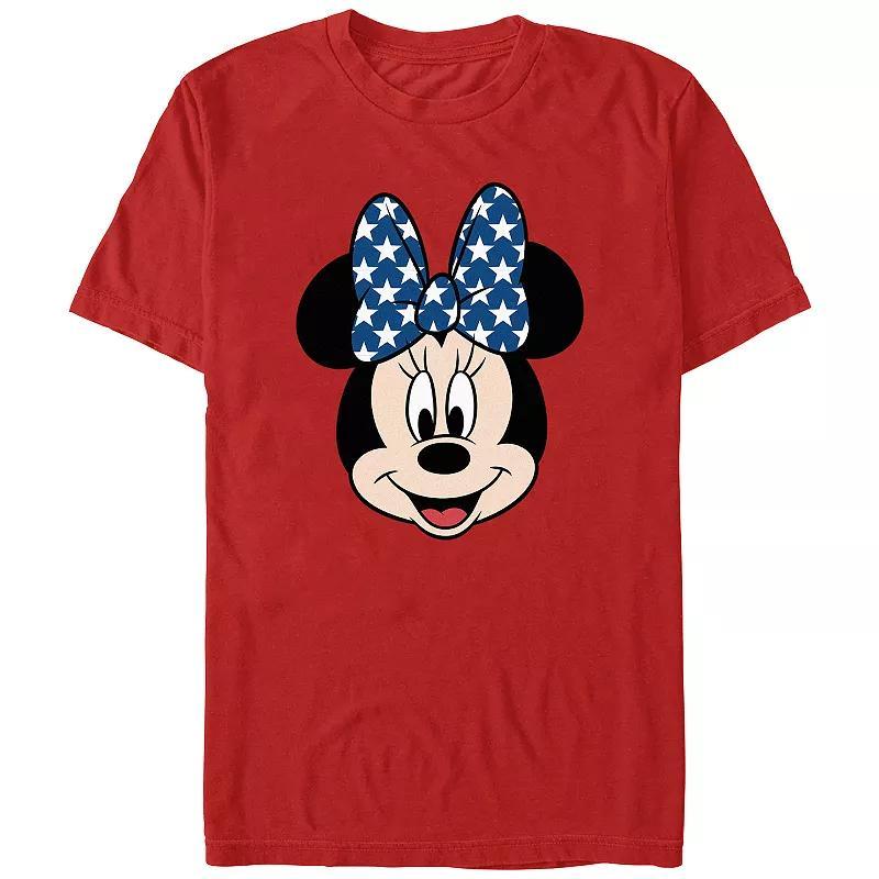 Disneys Minnie Mouse Mens Stars Print Bow Graphic Tee Product Image