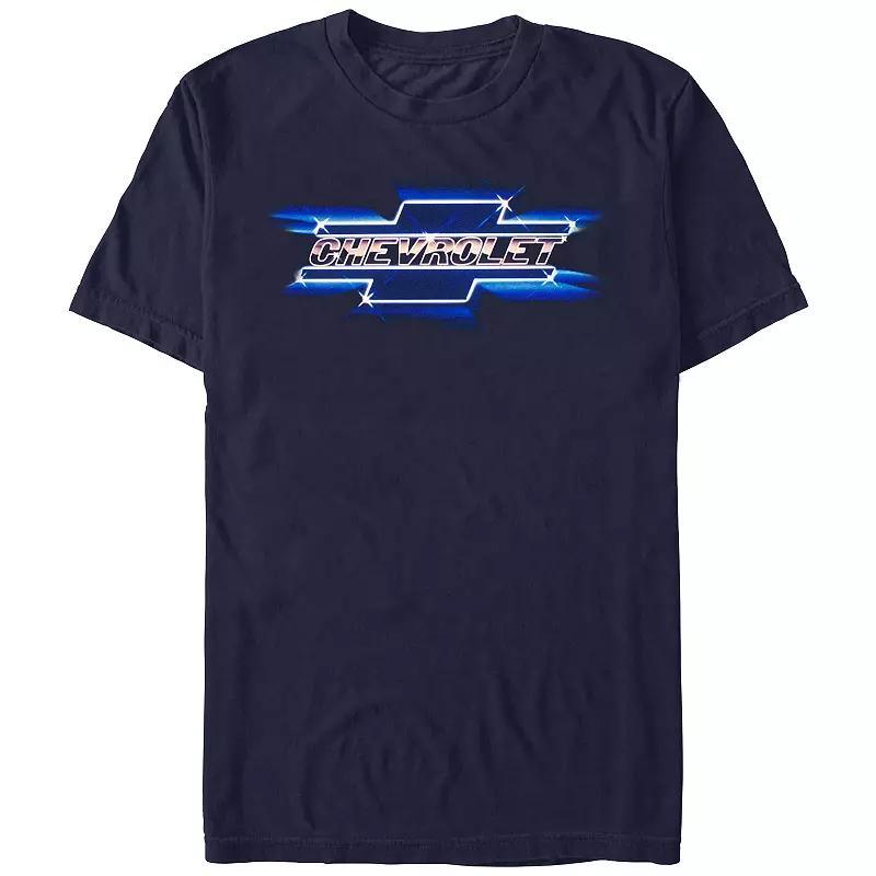 Mens Chevrolet Shiny Logo Graphic Tee Blue Product Image