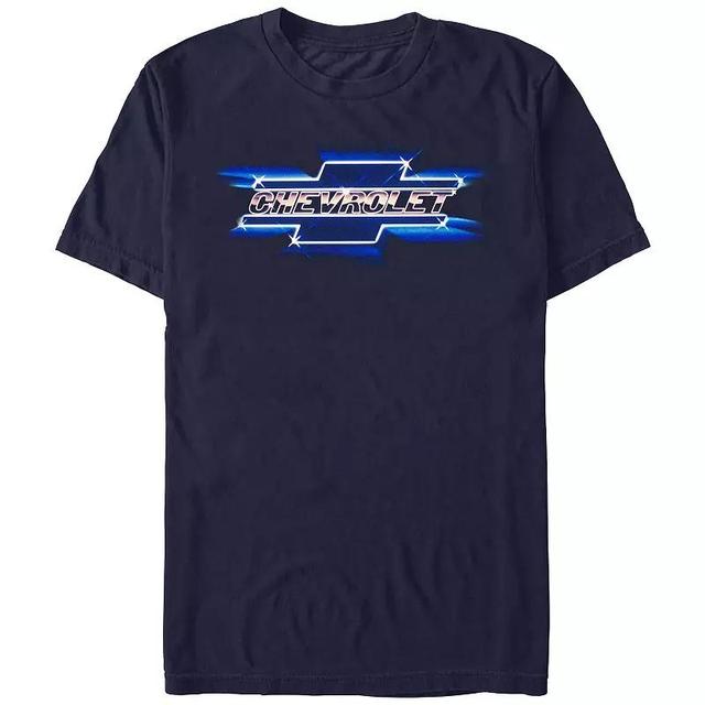 Mens Chevrolet Shiny Logo Graphic Tee Blue Product Image