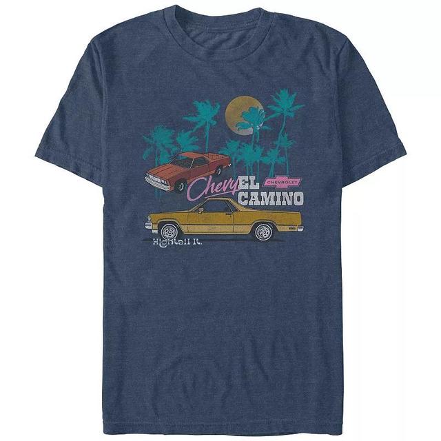 Mens Chevy El Camino Graphic Tee Navy Grey Product Image