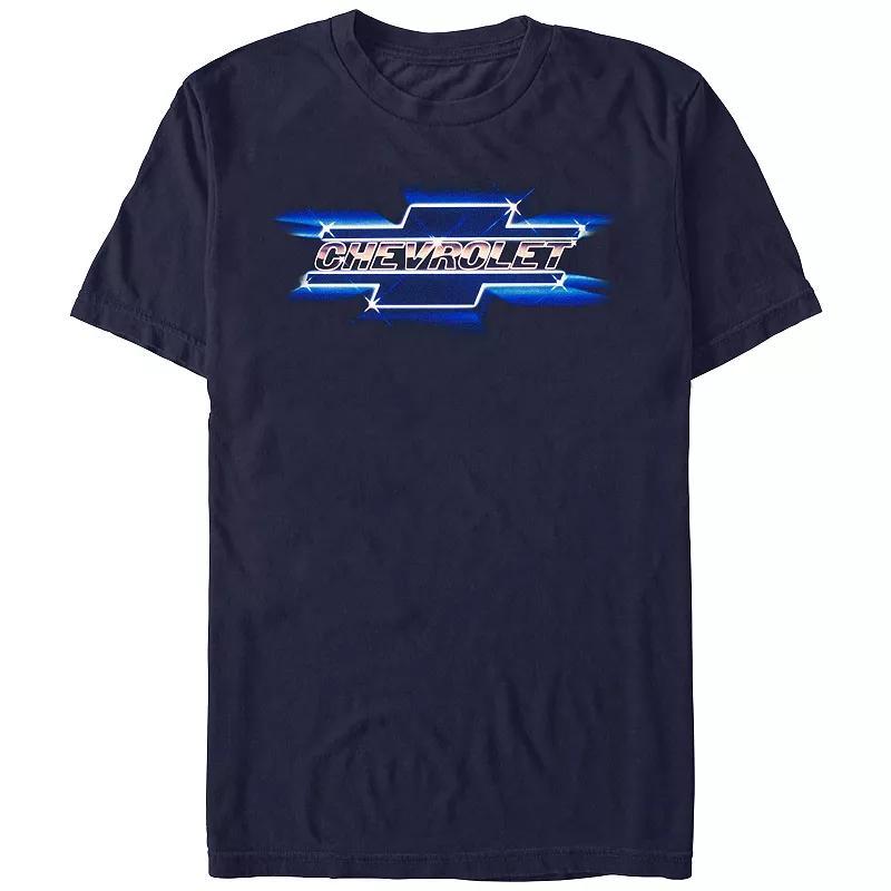 Mens Chevrolet Shiny Logo Graphic Tee Blue Product Image