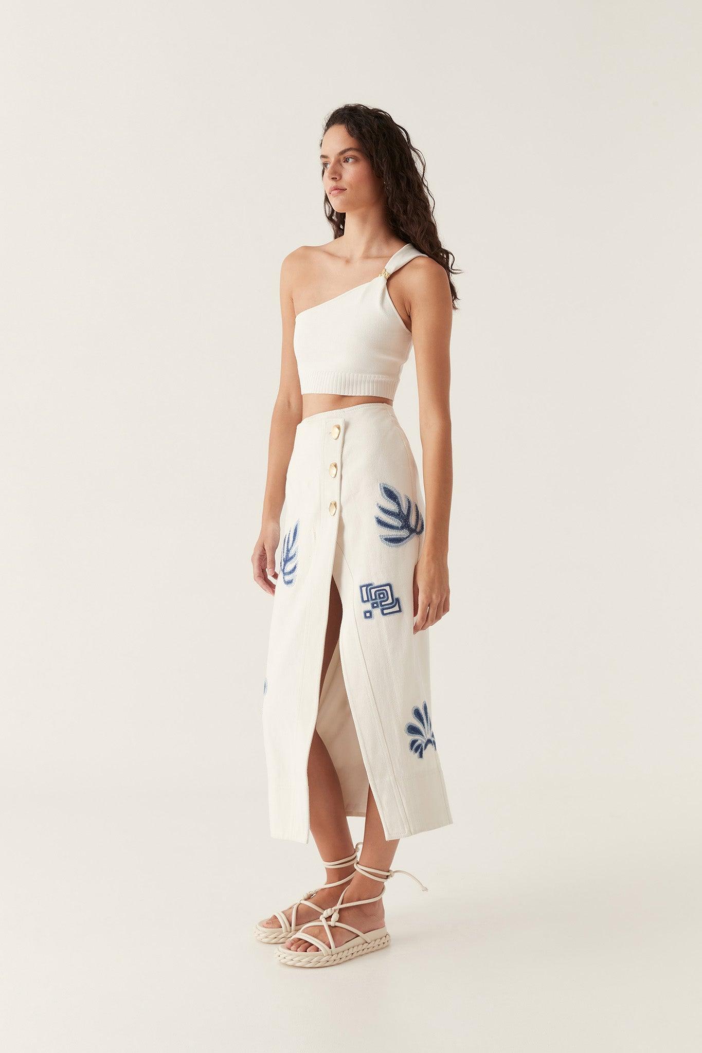 Esprit Embroidered Midi Skirt Product Image