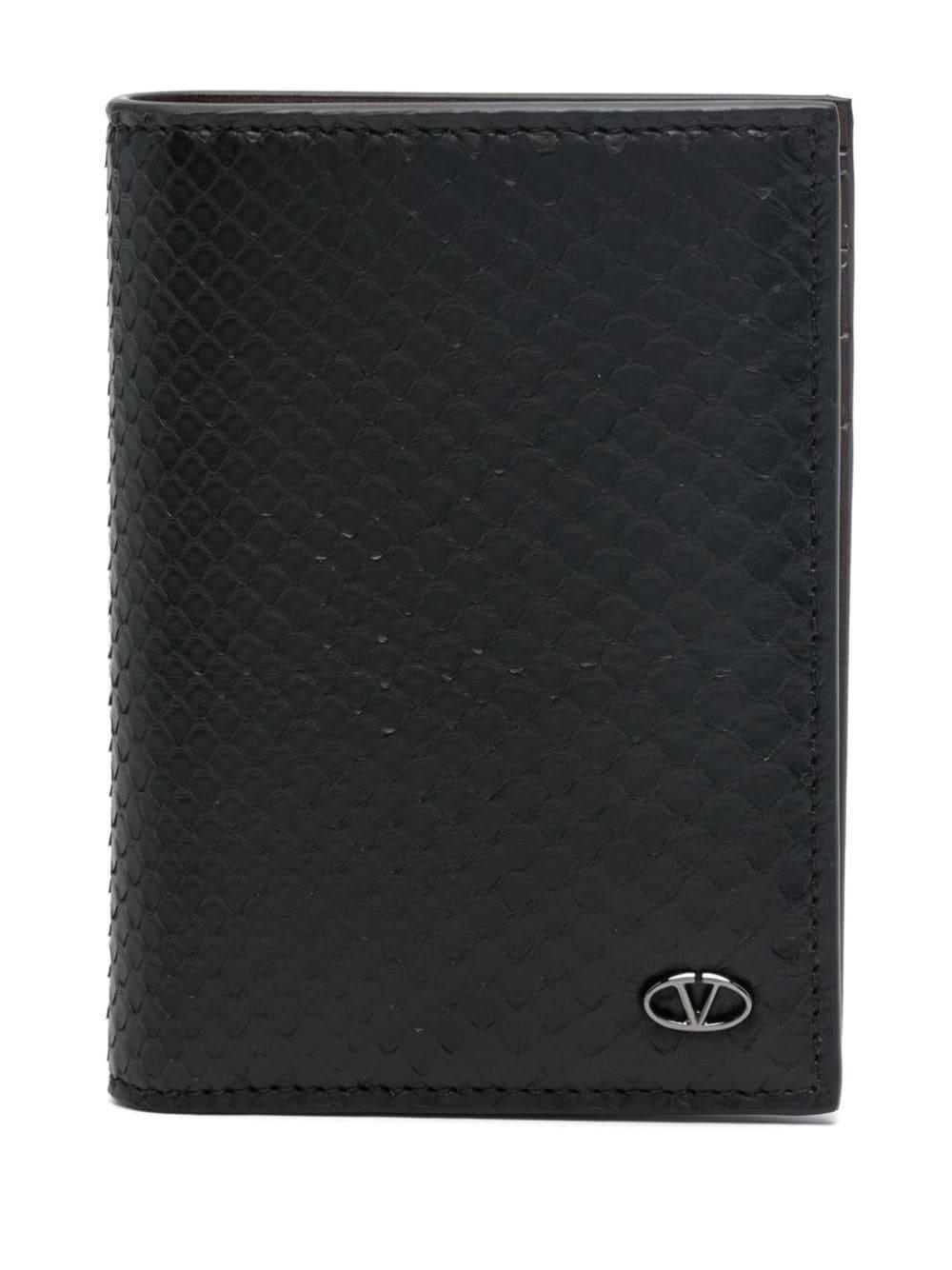 Leather Wallet In Black Product Image