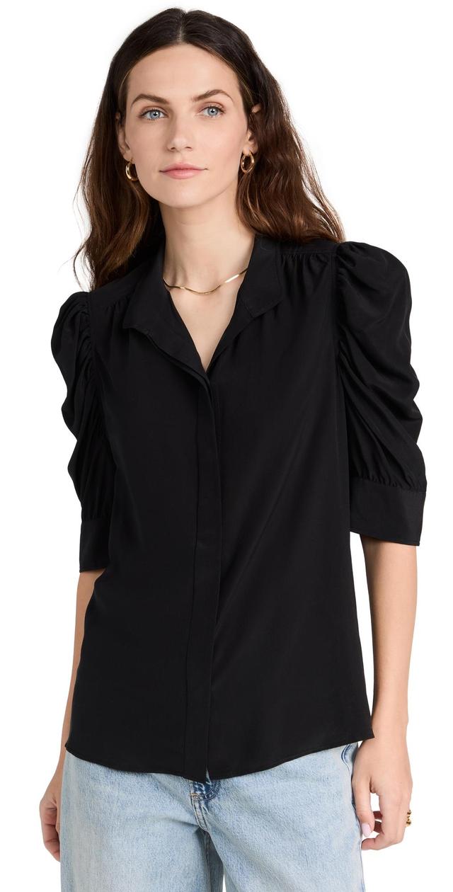 FRAME Gillian Blouse Noir M Product Image