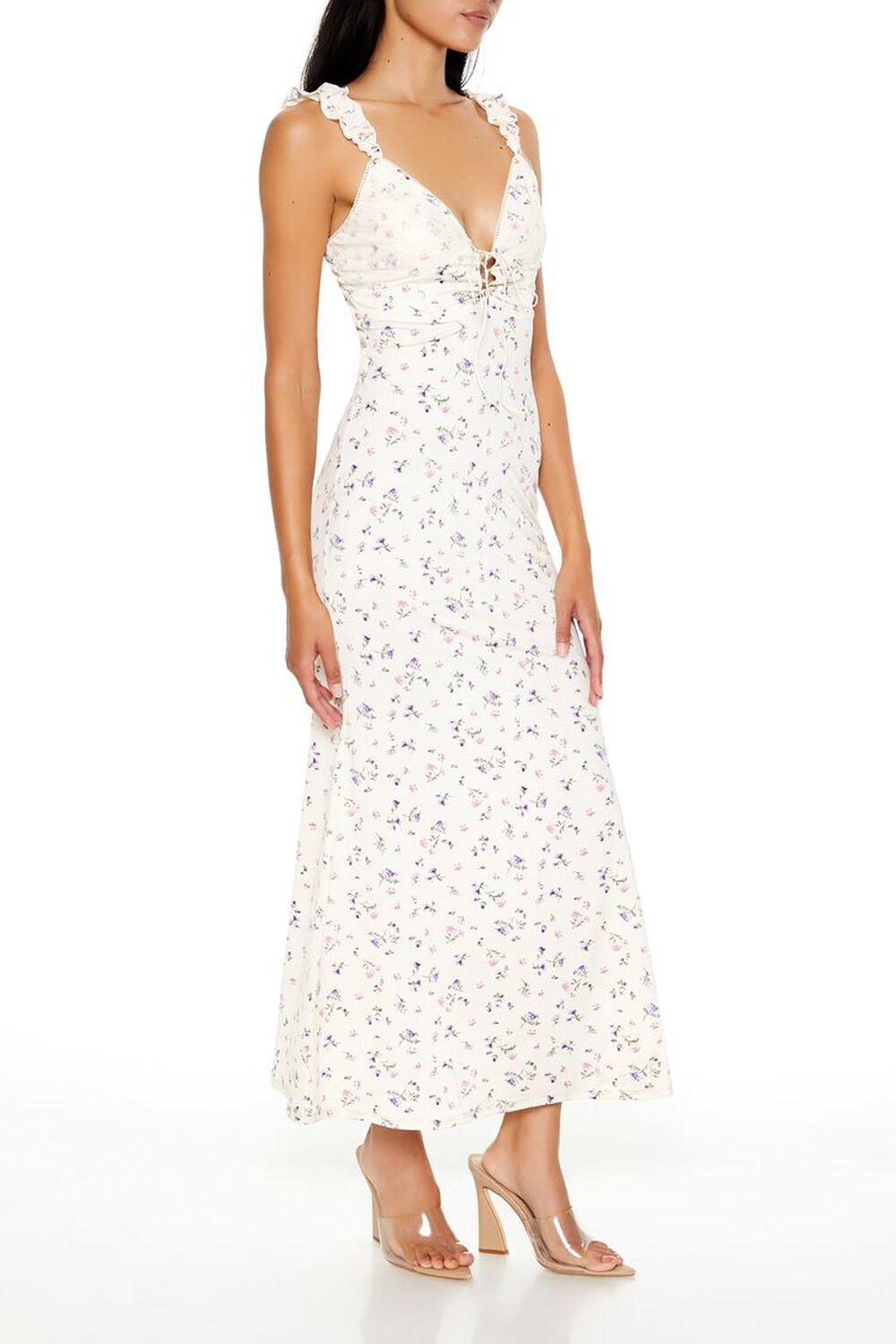 Plunging Ditsy Floral Maxi Dress | Forever 21 Product Image