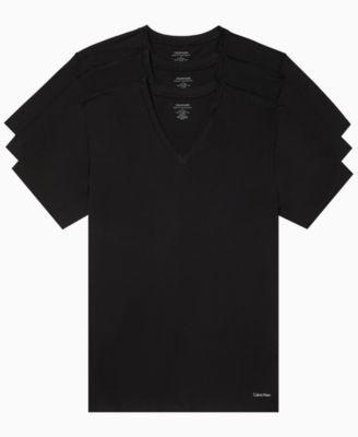 Calvin Klein Mens 3 Pack Cotton Classics Short Sleeve V Neck T Shirts Product Image