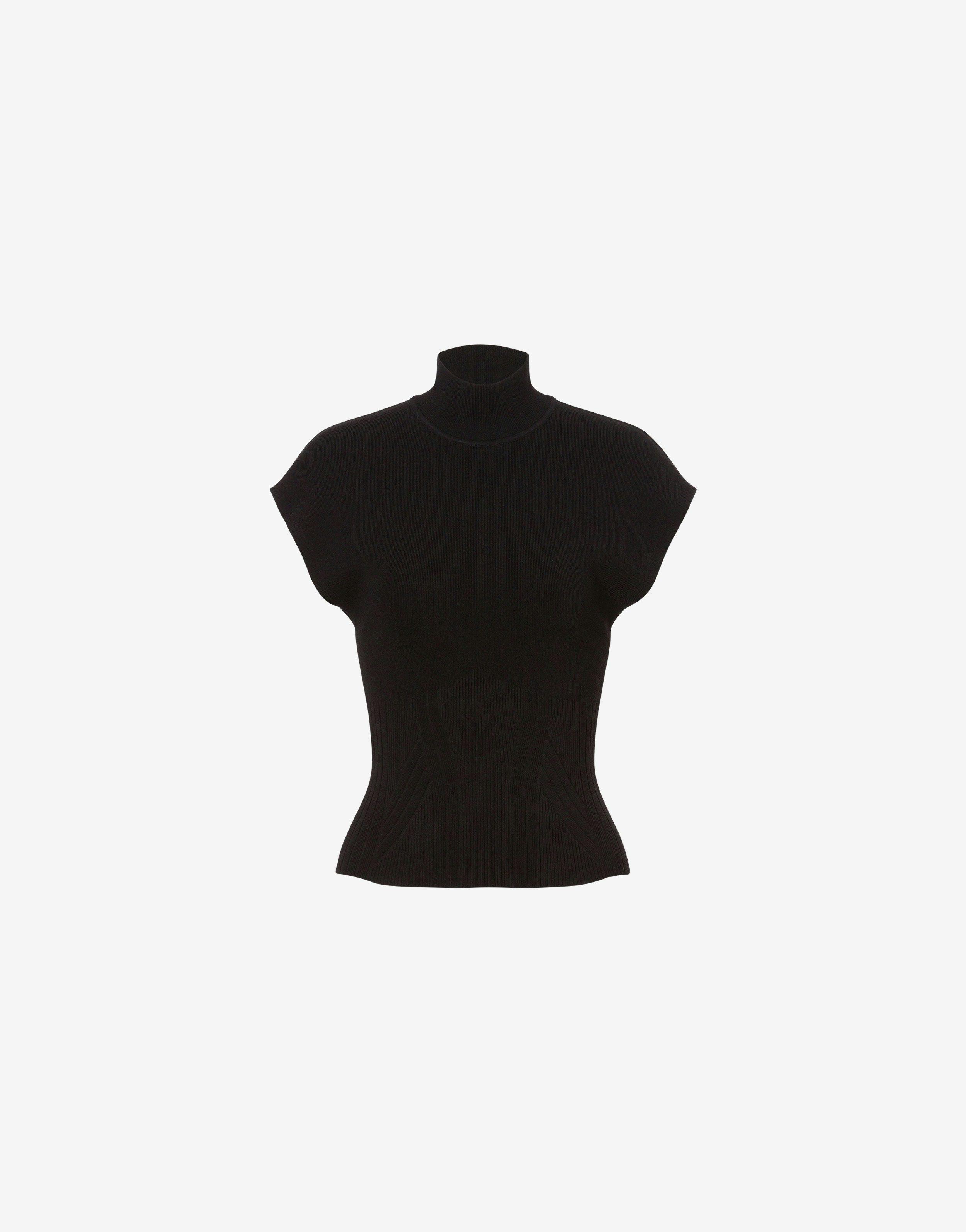 Stretch knit turtleneck top Product Image