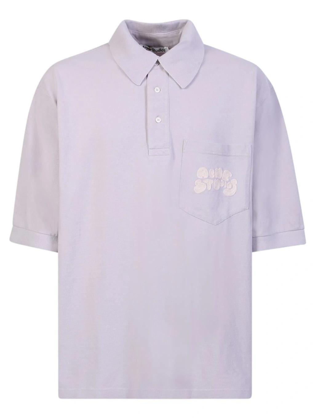 Embroidered-logo Polo Shirt By  In Lilac In Purple Product Image