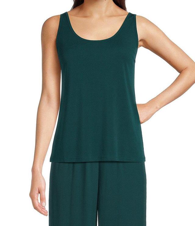 Eileen Fisher Stretch Silk Jersey Scoop Neck Tank Product Image