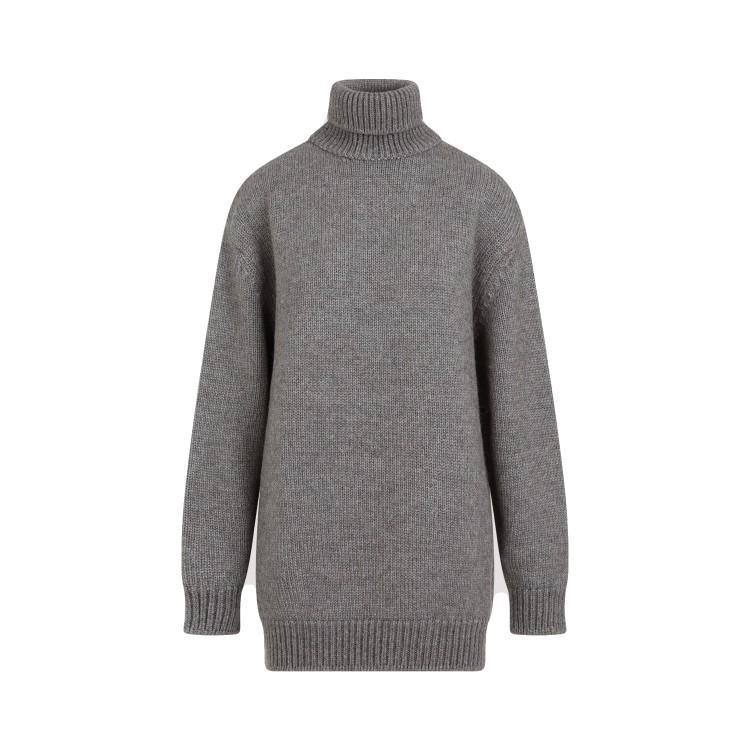 THE ROW Light Sage Elu Alpaca And Silk Sweater In Grey Product Image