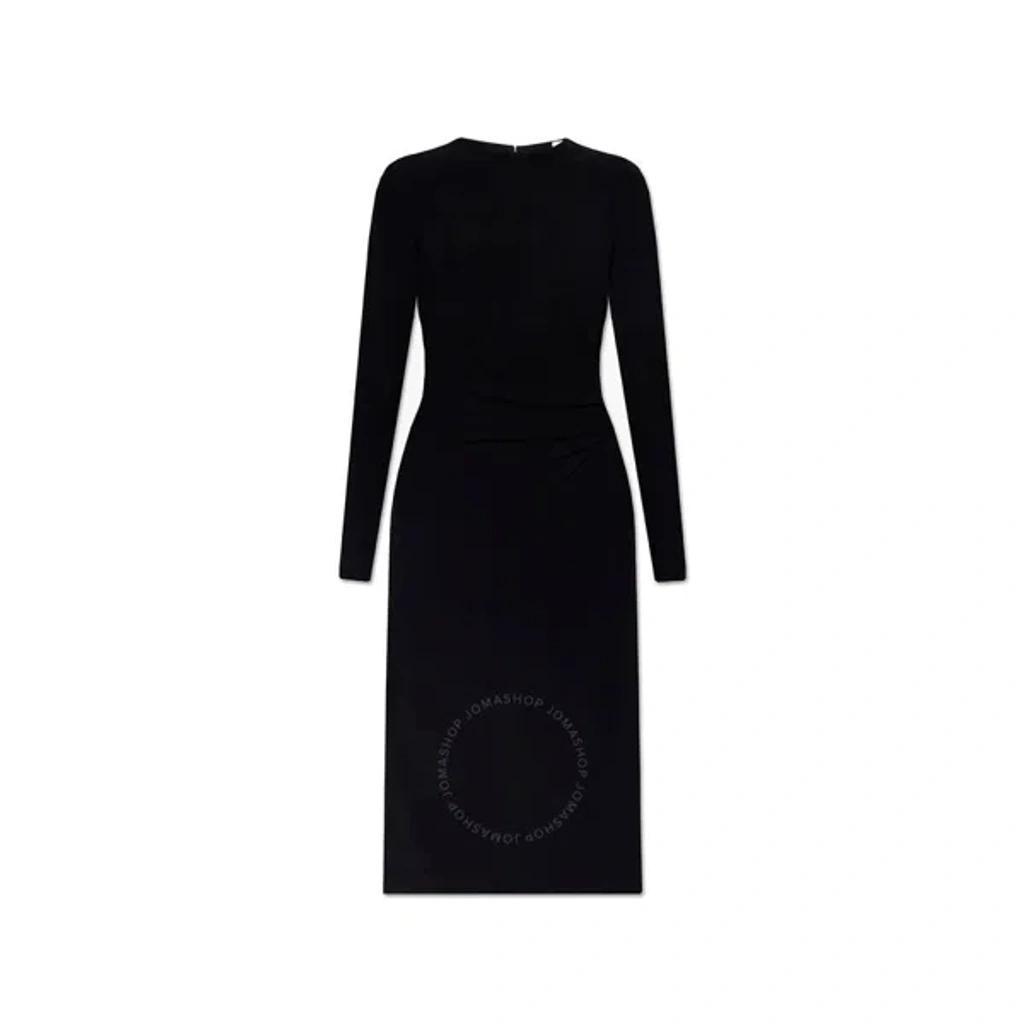 BURBERRY Bu Ladies Black Aurora Long-sleeved Dress Product Image