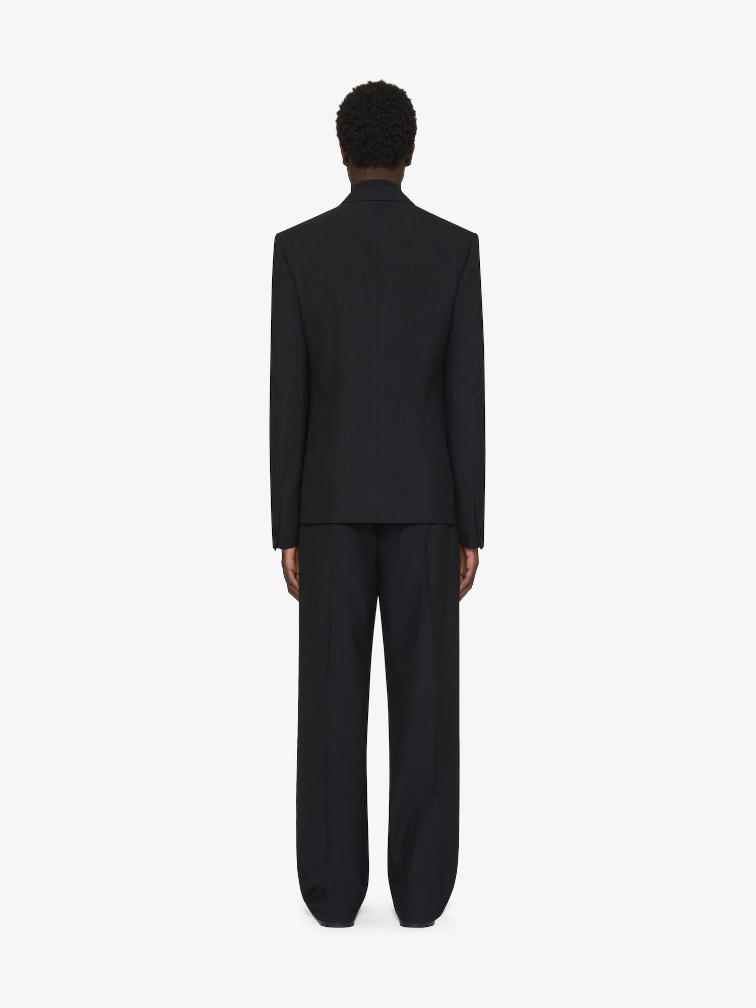 Tailored pants in wool with lurex stripes Product Image