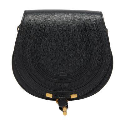 Marcie Grained Leather Shoulder Bag In Black Product Image