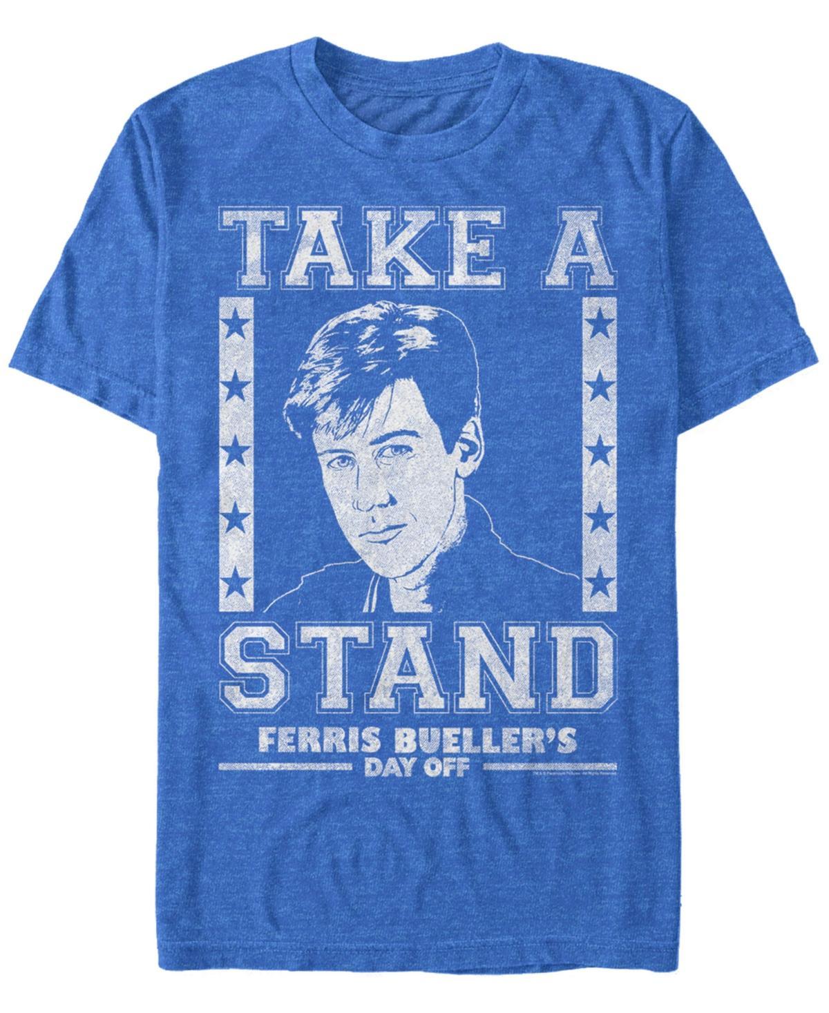 Mens Ferris Buellers Day Off Take A Stand Cameron Stamp Tee Royal Grey Product Image