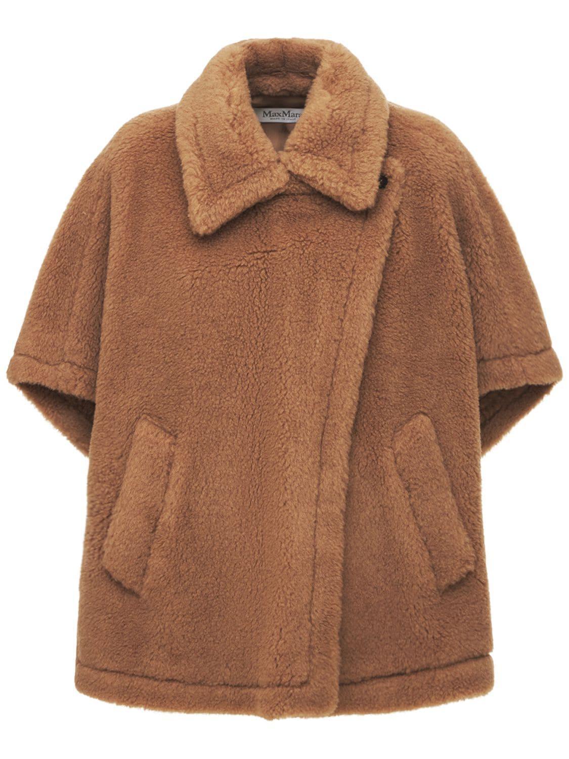 Tebe Teddy Camel Wool Cape Product Image