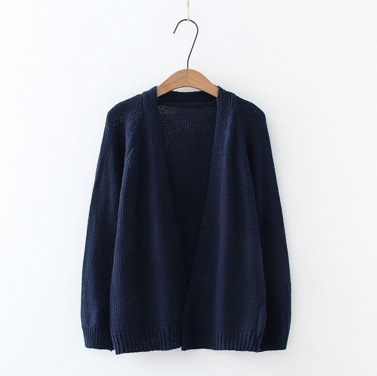 Plain Open Front Cardigan Product Image