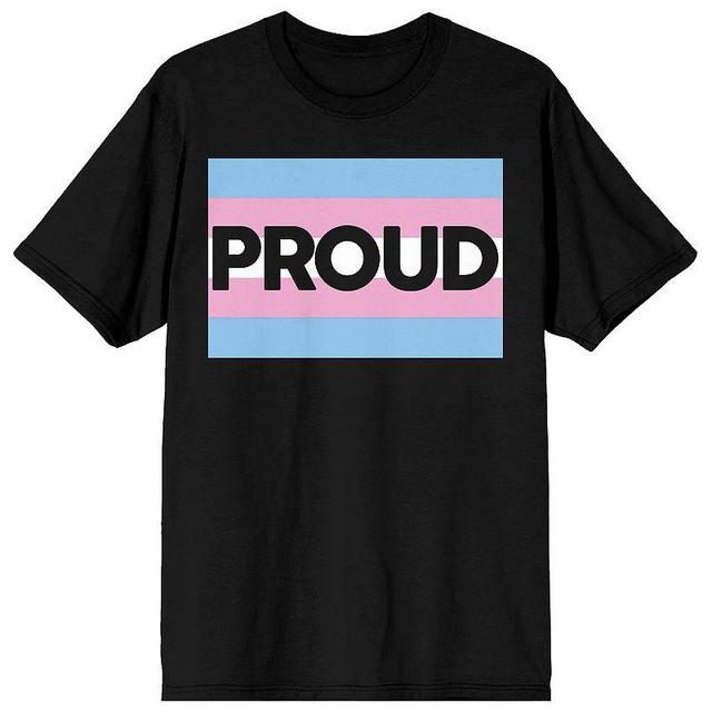 Mens Pride Transgender Flag Tee Black Product Image