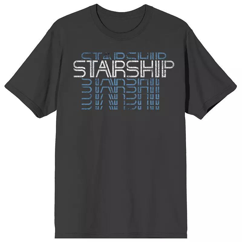 Mens Starship Repeated Text Short Sleeve Graphic Tee Product Image