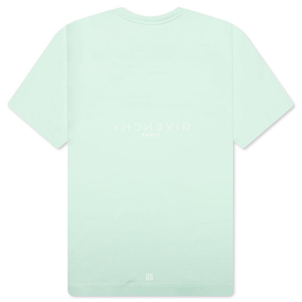 Slim Fit Reverse Print T-Shirt - Aqua Green Male Product Image