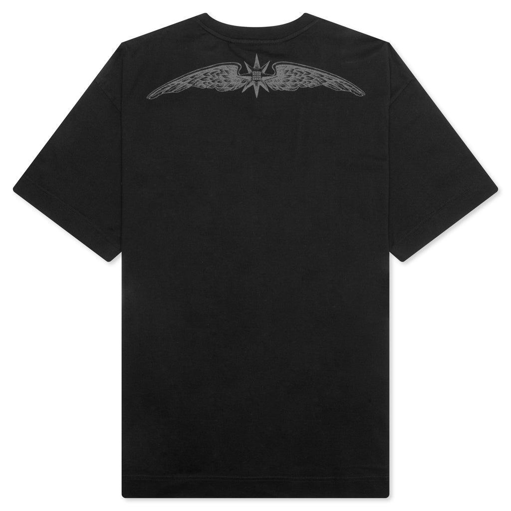 Wings Cotton T-Shirt - Black Male Product Image