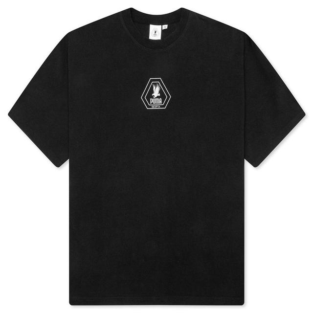 Deuce Mens Basketball Badge T-Shirt - Black/White Product Image