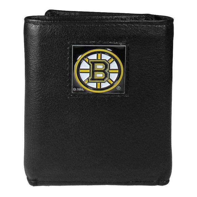 Mens Boston Bruins Trifold Wallet, Black Product Image