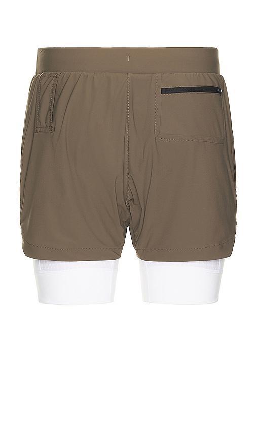 ASRV Tetra-lite 5 Liner Short in Sage/white - Green. (also in ). Product Image