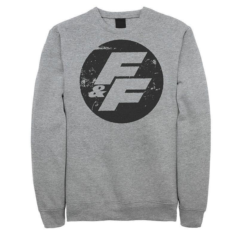 Big & Tall Fast & Furious Distressed Circle Logo Fleece Sweatshirt, Mens Athletic Grey Product Image