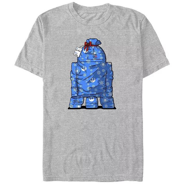 Big & Tall Star Wars Gift Wrapped R2-D2 Graphic Tee, Mens Athletic Grey Product Image