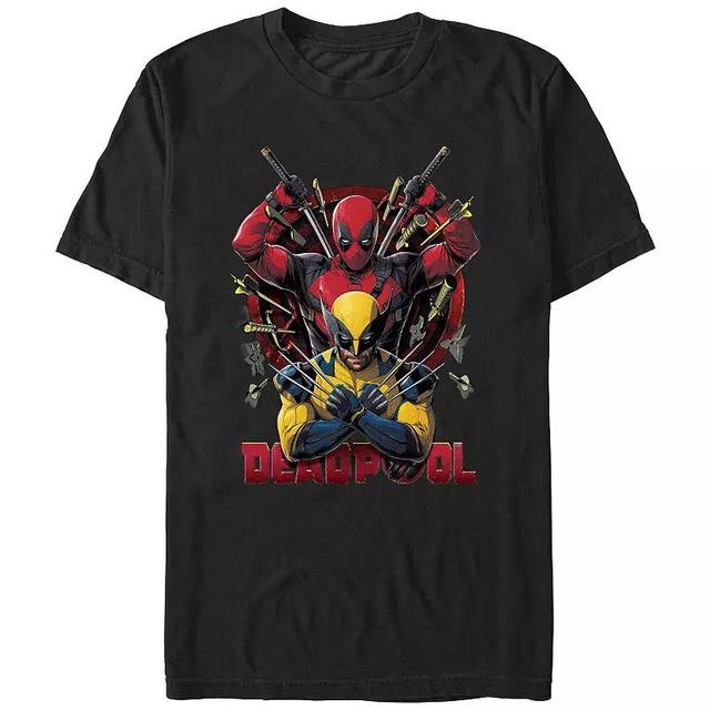 Mens Marvel Deadpool And Wolverine Ready For Danger Graphic Tee Product Image