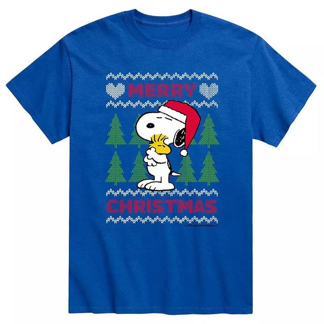 Mens Peanuts Sweater Tee Med Blue Product Image