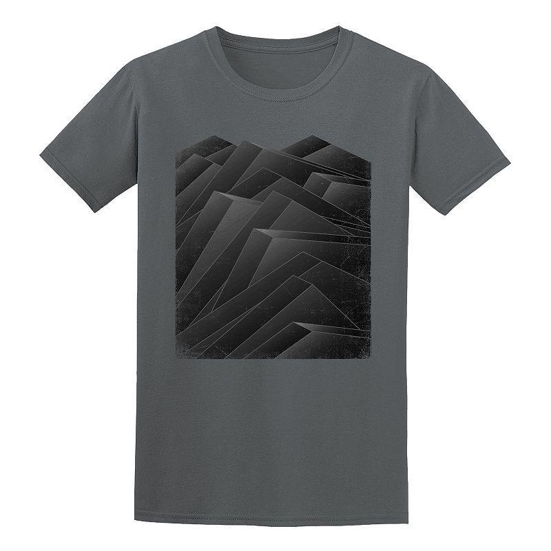 Mens COLAB89 by Threadless Bulo Isometric Waves Tee Grey Product Image