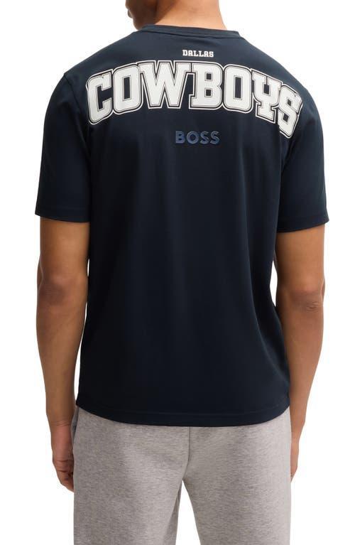 HUGO BOSS Boss X Nfl Stretch-cotton T-shirt With Special Branding In Cowboys Product Image