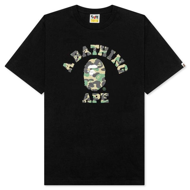 Abc Camo College Tee - Black/Green Male Product Image