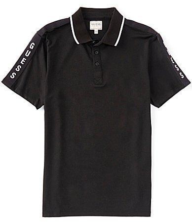 Guess Short Sleeve Pique Guess Tape Polo Product Image